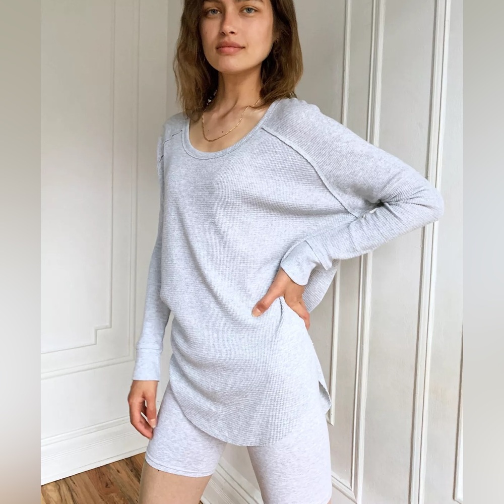 aritzia waffle knit long sleeve